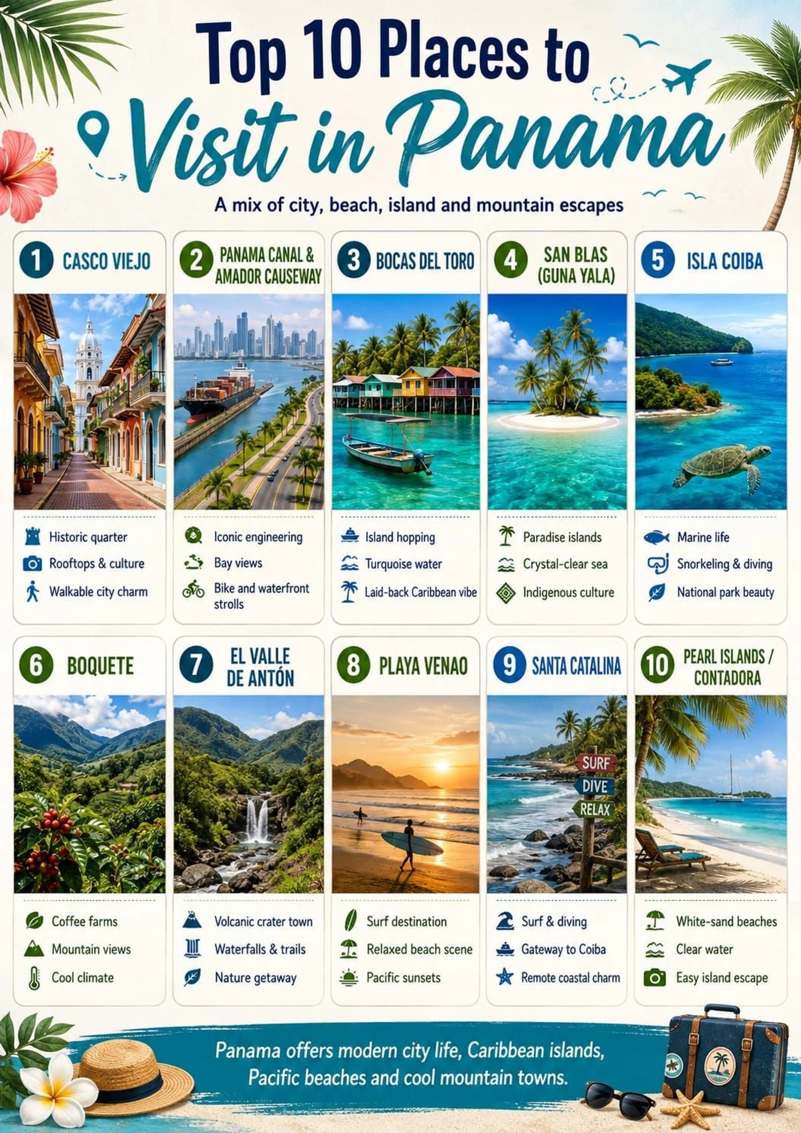 Los 10 mejores lugares para visitar en Panamá