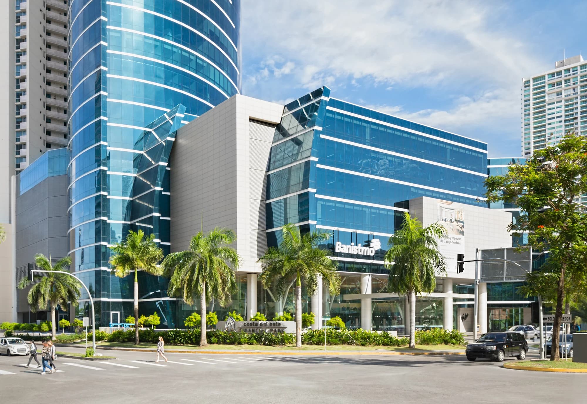 Financial Park’s building and street-facing approach.